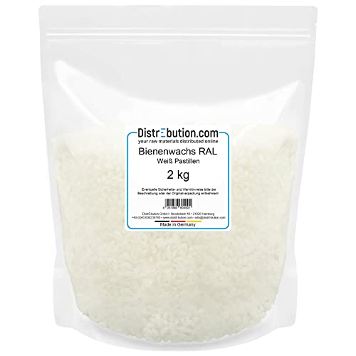 DistrEbution.com Bienenwachs RAL weiß 2 kg Pastillen Kerzenwachs Gebleicht Kerzen gießen DistrEbution.com Bienenwachs RAL weiß 2 kg Pastillen Kerzenwachs Gebleicht Kerzen gießen von DistrEbution.com
