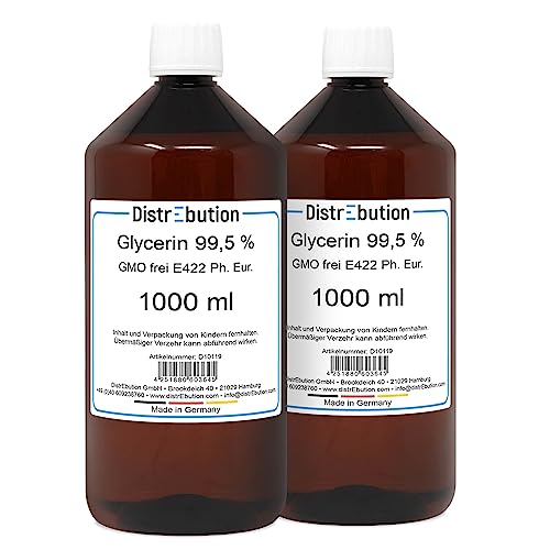 Glycerin 99,5% GMO frei 2l für kosmetische Anwendungen E422 Glycerin 99,5% GMO frei 2l für kosmetische Anwendungen E422 von DistrEbution