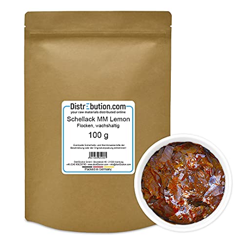 DistrEbution Schellack MM Lemon 100g Blätterschellack Polituren Lacke Versiegelungen DistrEbution Schellack MM Lemon 100g Blätterschellack Polituren Lacke Versiegelungen von DistrEbution