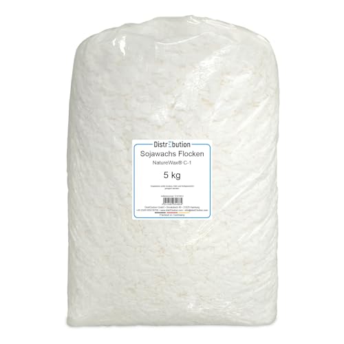 Sojawachs Flocken 5kg NatureWax® C-1 Wachs zum Kerzen gießen Kerzenwachs von DistrEbution