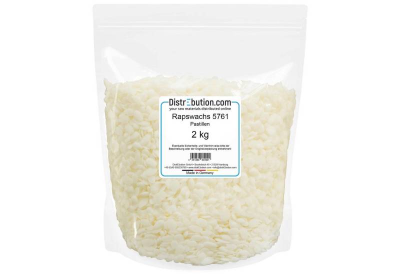 DistrEbution Bastelnaturmaterial Rapswachs Kerzenwachs 5761 in Pastillen 1-25kg Kerzen gießen, Duftkerzen von DistrEbution