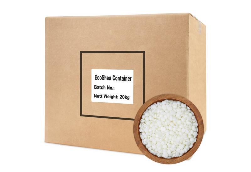 DistrEbution Duftkerze Kerzenwachs für Behälterkerzen aus Shea 1-20kg EcoShea Container von DistrEbution