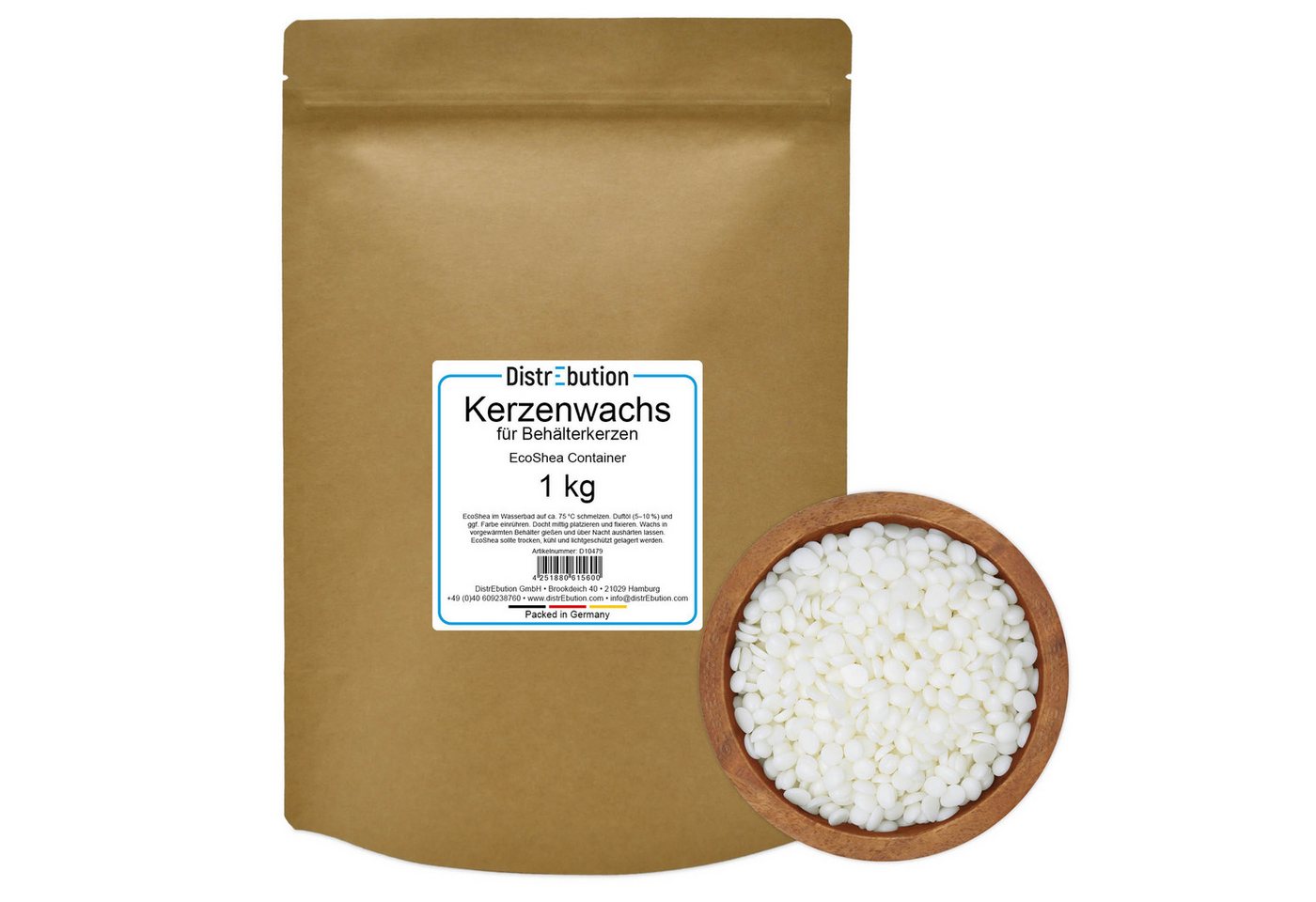 DistrEbution Duftkerze Kerzenwachs für Behälterkerzen aus Shea 1-20kg EcoShea Container DistrEbution Duftkerze Kerzenwachs für Behälterkerzen aus Shea 1-20kg EcoShea Container von DistrEbution