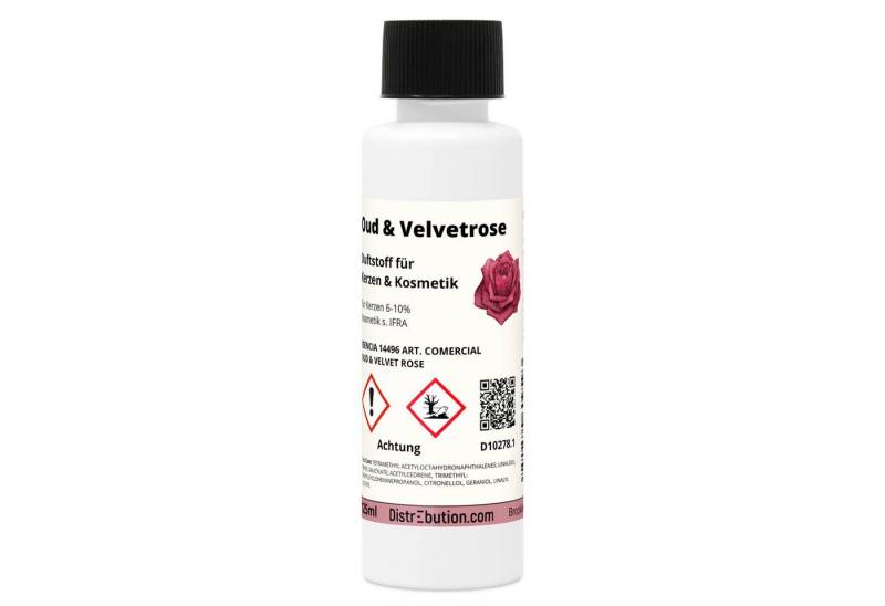 DistrEbution Duftöl Oud & Velvetrose Duftstoff für Kerzen & Kosmetik von DistrEbution