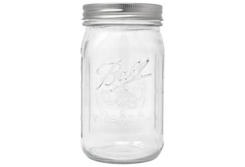 DistrEbution Einmachglas Mason Jar mit 2-teiligem Deckel 1000 ml, 6 Stück von DistrEbution