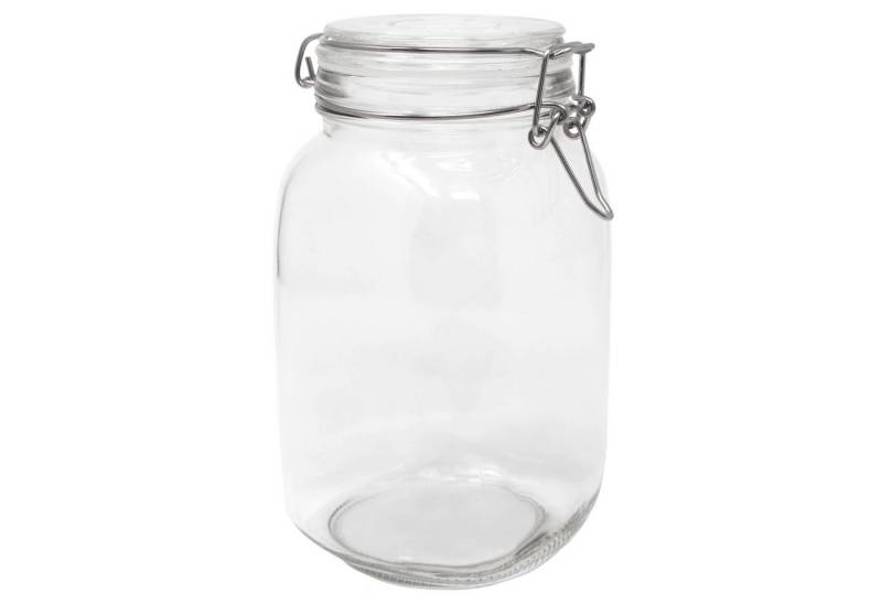 DistrEbution Einmachglas mit Bügelverschluss 1-24 Stk Vorratsdose 1500 ml, 1 Stück, Luftdichtes Drahtbügelglas von DistrEbution