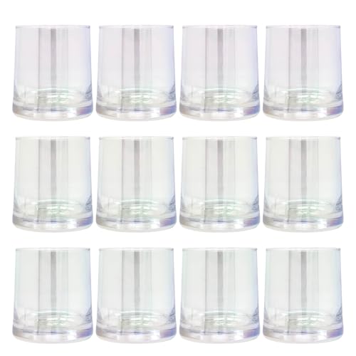 DistrEbution Glas irisierend 270ml schimmer Trinkgläser Dekoglas 86 x Ø 78mm 12 Stück von DistrEbution