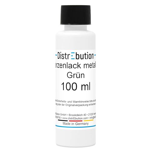 DistrEbution Kerzenlack metallic grün wasserlöslich glänzend 100ml von DistrEbution