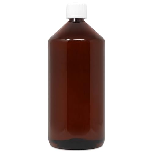 DistrEbution Leerflasche Laborflasche 1000ml braun mit Deckel lebensmittelecht von DistrEbution