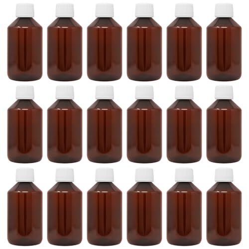 DistrEbution Leerflasche Laborflasche 250ml braun mit Deckel lebensmittelecht 18 Stück von DistrEbution