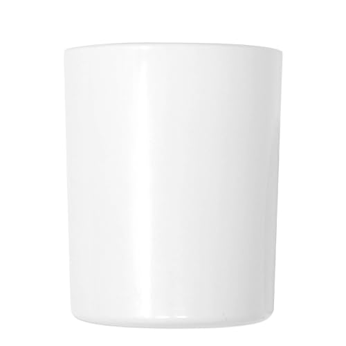 Kerzengläser weiß glänzend 1 Stück Dekoglas Teelichthalter 85 x Ø 70 mm Tischdeko 200 ml von DistrEbution