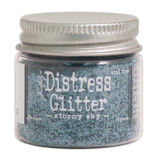 Distress Not Stormy Sky Glitter, blau von Ranger