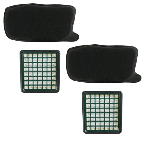 Distri+ - 4 Staubsaugerfilter (2 Hepafilter, 2 Kohlefilter) passend für Vorwerk Kobold VK 130 und VK 131 von Distri+
