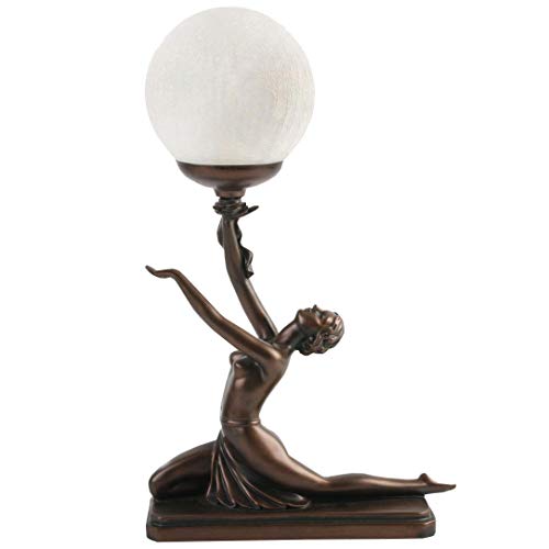 Art Deco Bronze Lighting Nora Kneeling Lamp Figure by Julianna von Diswoe
