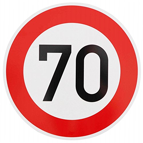Original Verkehrszeichen 70 KM/H Schild Nr. 274-70 Verkehrsschild Straßenschild Straßenzeichen Geburtstagschild 42 cm Metall mit Folie-Typ1 RA1 Schild von Ditac