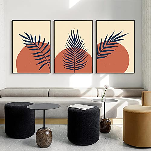 Abstrakte Geometrie Kunst Nordische Poster und Drucke Moderne tropische Pflanzen Blumen Leinwand Gemälde Wandbild Dekor15.7"x 23.6"(40x60cm)x3 Kein Rahmen von Dittelle