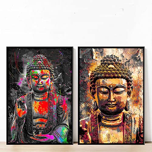 Abstrakte Graffiti Big Buddha Leinwandmalerei Religiöse Poster Drucke Wandkunst Bild für Wohnzimmer Heimdekoration 80x120cmx2Pcs Frameless Abstrakte Graffiti Big Buddha Leinwandmalerei Religiöse Poster Drucke Wandkunst Bild für Wohnzimmer Heimdekoration 80x120cmx2Pcs Frameless von Dittelle
