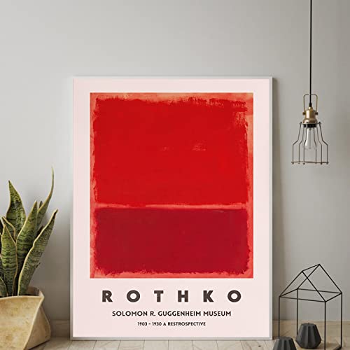 Abstraktes Poster New York 1970 Museum Leinwand Gemälde Mark Rothko Kunstdruck Wandbild für Wohnzimmer Wohnkultur 50 x 70 cm rahmenlos von Dittelle