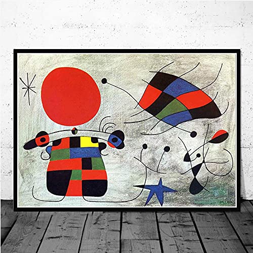 Berühmte Kunst, spanische Joan Miro, Leinwandgemälde, kreative Poster und Drucke, Wandkunst, Bilder für Kinderzimmer, Dekoration, 70 x 100 cm, rahmenlos von Dittelle