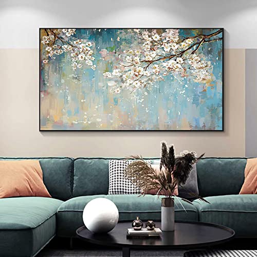 Dittelle Abstraktes Blumen-Ölgemälde auf Leinwand, Wandkunst, Poster und Drucke, modernes Wandbild für Wohnzimmer, Heimdekoration, 70 x 120 cm, rahmenlos von Dittelle