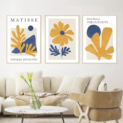 Dittelle Blau Gelb Henri Matisse Geometrie Blume Blätter Wandkunst Leinwanddrucke Gemälde Abstrakte Poster Bilder Für Wohnkultur 40x50cm-3 Stück Rahmenlos Dittelle Blau Gelb Henri Matisse Geometrie Blume Blätter Wandkunst Leinwanddrucke Gemälde Abstrakte Poster Bilder Für Wohnkultur 40x50cm-3 Stück Rahmenlos von Dittelle