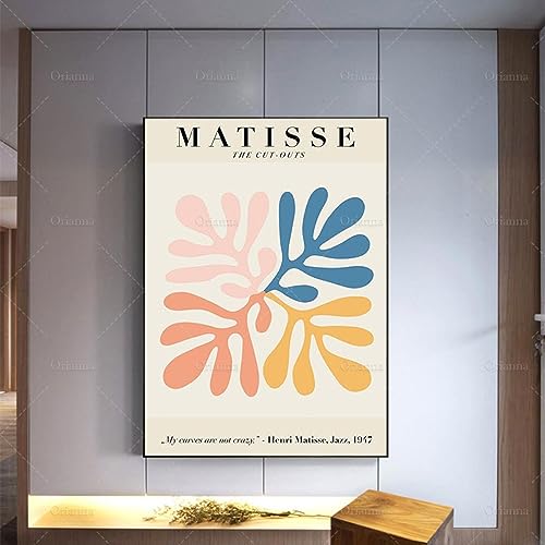 Dittelle Henri Matisse-Ausstellungsplakat 1947, Matisse-Kunstdruck, moderner Kunstdruck, Matisse-Druck, Wandkunst-Posterdruck, Leinwand, 70 x 100 cm, rahmenlos von Dittelle