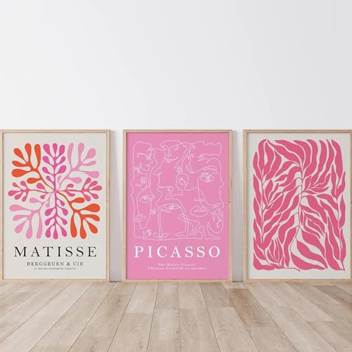Dittelle Henri Matisse Wandkunst, Poster und Drucke, errötendes Lachsrosa, Leinwandgemälde, abstrakte Linienbilder für Wohnzimmerdekoration, 30 x 40 cm, 3 Stück, rahmenlos Dittelle Henri Matisse Wandkunst, Poster und Drucke, errötendes Lachsrosa, Leinwandgemälde, abstrakte Linienbilder für Wohnzimmerdekoration, 30 x 40 cm, 3 Stück, rahmenlos von Dittelle