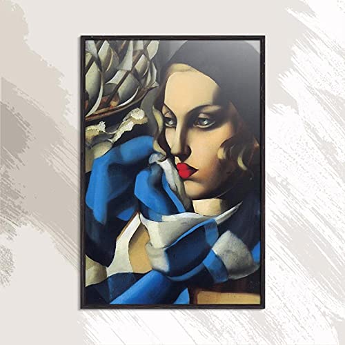 Dittelle Künstlerin Tamara De Lempicka Klassische Kunstwerke, Kopien von Postern und Drucken, Leinwandkunst, Malerei, Wandmalerei, Heimdekoration, 50 x 70 cm (19,6 Zoll x 27,5 Zoll), ohne Rahmen von Dittelle