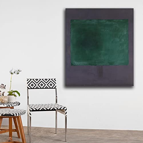 Dittelle Mark Rothko (Grün auf Kastanienbraun) Stildruck Ölgemälde auf Leinwand, modernes Wandkunstwerk für Wohnzimmer, Heimdekoration, 70 x 70 cm (27,5 x 27,5 Zoll), ohne Rahmen von Dittelle