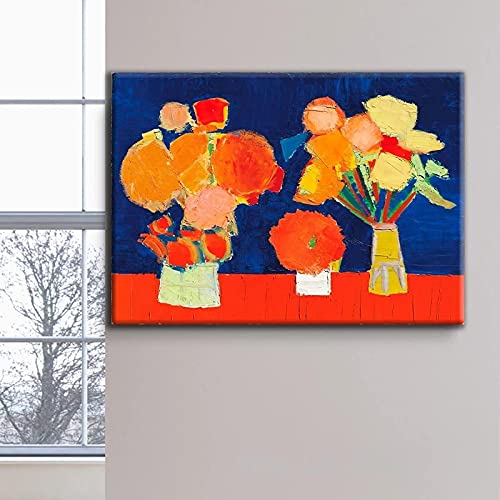 Dittelle Nicolas de Stael Abstrakte Leinwand Gemälde Blumen Poster und Drucke Wandkunst Bild für Wohnzimmer Wanddekoration23,6" x 31,4"(60x80cm) Kein Rahmen von Dittelle