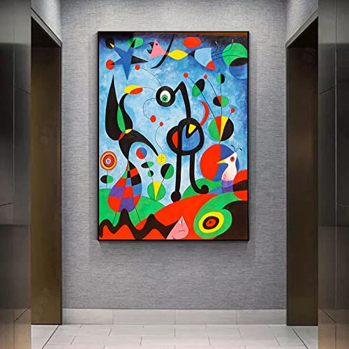 Dittelle The Garden 1925 von Joan Miro Berühmte Kunstwerke Reproduktionen Poster Leinwand Gemälde Abstrakte Wandkunst Bild Für Wohnkultur 70x100cm Rahmenlos von Dittelle
