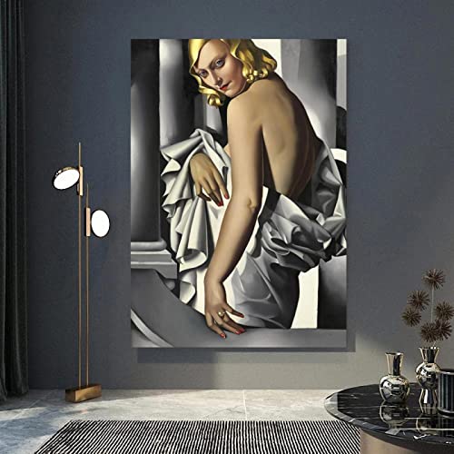 Dittelle The Paintbrush Baroness Tamara De Lempicka Poster Leinwand Gemälde HD-Druck Wandbilder Wohnzimmer Wohnkultur27,5 "x 43,3" (70 x 110 cm) Kein Rahmen von Dittelle