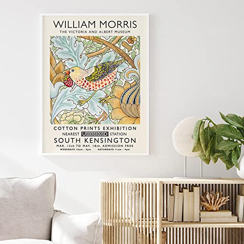 Dittelle William Morris Blumen Kunstdruck, William Morris Ausstellungsposter, Vintage Poster, Tierkunst, Blumendruck Wandkunst Dekor 30x40cm Rahmenlos von Dittelle