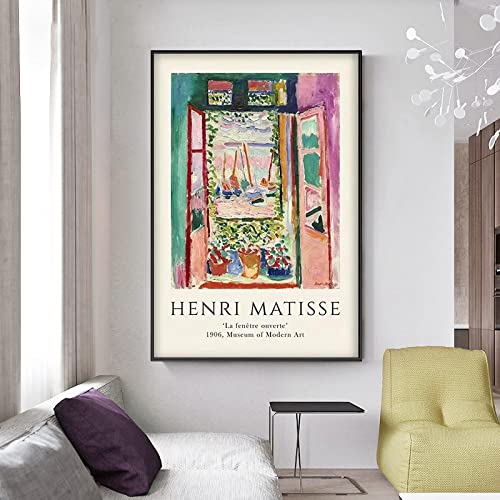 Henri Matisse The Open Window Poster Matisse Kunstdruck Matisse Art Exhibition Poster Matisse Fishbowl Poster Henri Matisse 40x60cm Rahmenlos von Dittelle