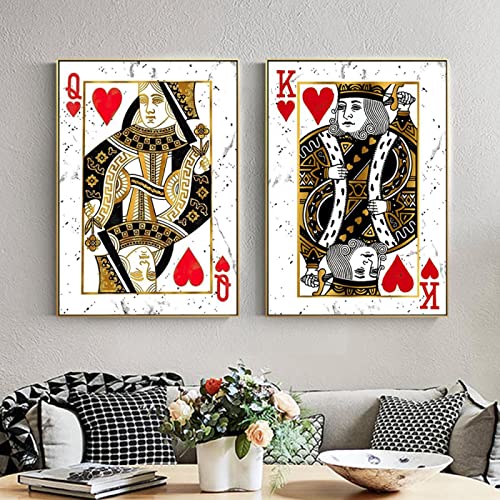 Herzkönigin Poker Karte Nordic Wandmalerei Kunst Auf Leinwand Poster Bilder Für Wohnzimmer Wandbild Dekoration 30x45cmx2Pcs Rahmenlos Herzkönigin Poker Karte Nordic Wandmalerei Kunst Auf Leinwand Poster Bilder Für Wohnzimmer Wandbild Dekoration 30x45cmx2Pcs Rahmenlos von Dittelle
