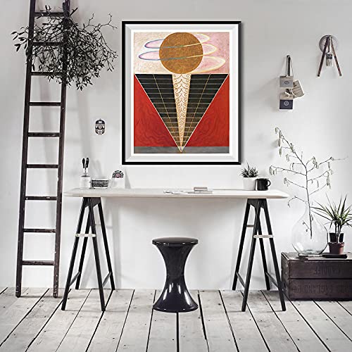 Hilma Af Klint Wandkunst, Retro, geometrisch, modern, abstrakt, Poster, Wohnzimmer, Leinwand, Gemälde, Drucke, Bild, Heimdekoration, 50 x 70 cm, rahmenlos von Dittelle