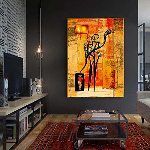 Dittelle Kunstdruck Leinwand Malerei Goldene Poster und Drucke Abstrakt Afrika Reto Vintage Stil Frauen Männer Wandkunst Bild Heimtextilien 30x45 CM Rahmenlos Dittelle Kunstdruck Leinwand Malerei Goldene Poster und Drucke Abstrakt Afrika Reto Vintage Stil Frauen Männer Wandkunst Bild Heimtextilien 30x45 CM Rahmenlos von Dittelle