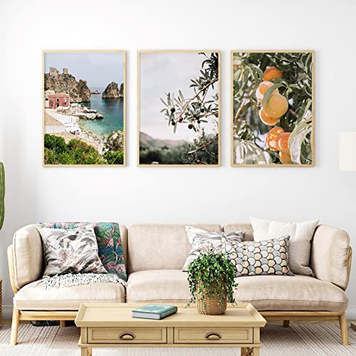 Moderne Italien-Galerie, Wandkunst, Bilder, Sizilien, Landschaft, Drucke, mediterrane Poster, Landschaft, Leinwand, Gemälde, Dekor, 40 x 50 cm , x 3 , ohne Rahmen Moderne Italien-Galerie, Wandkunst, Bilder, Sizilien, Landschaft, Drucke, mediterrane Poster, Landschaft, Leinwand, Gemälde, Dekor, 40 x 50 cm , x 3 , ohne Rahmen von Dittelle