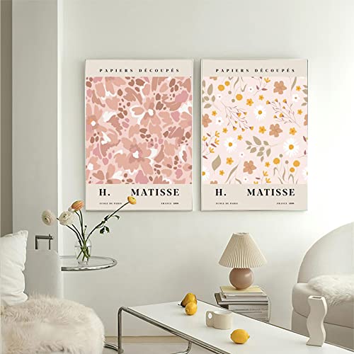 Nordic Wall Art Matisse Flower Market Posters Small Floral Prints Colorful Canvas Painting Picture Room Home Decor 15.7"x 23.6"(40x60cm)x2 No frame von Dittelle