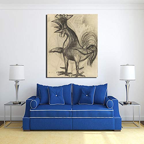 Pablo Picasso Der Hahn Leinwanddruck Wohnzimmer Dekoration Moderne Wandkunst Ölgemälde Poster Bilder 50x75cm Rahmenlos Pablo Picasso Der Hahn Leinwanddruck Wohnzimmer Dekoration Moderne Wandkunst Ölgemälde Poster Bilder 50x75cm Rahmenlos von Dittelle