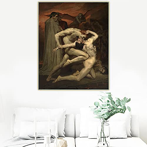 William Adolphe Bouguereau《Dante und Vergil in der Hölle》Leinwand Öl Malerei Kunstwerk Posterbild Home Decor Leinwand Drucke 80x110cm rahmenlos William Adolphe Bouguereau《Dante und Vergil in der Hölle》Leinwand Öl Malerei Kunstwerk Posterbild Home Decor Leinwand Drucke 80x110cm rahmenlos von Dittelle