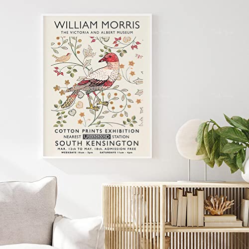 William Morris Blumen Kunstdruck, William Morris Ausstellungsposter, Vintage Poster, Tierkunst, Blumendruck Wandkunst Dekor 30x40cm Rahmenlos von Dittelle