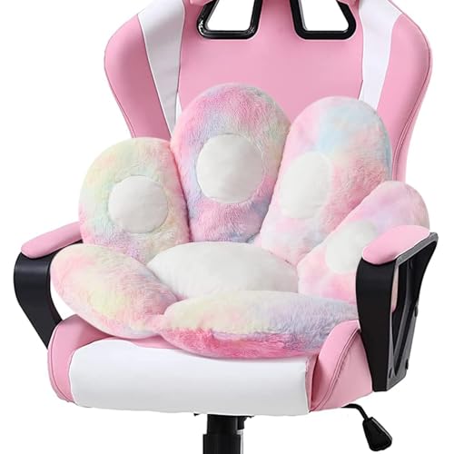 Ditucu Katzenpfotenkissen, Kawaii-Stuhlkissen, 79,8 x 69,8 cm, niedliches Sitzkissen, bequem, faul, Sofa, Büro, Bodenkissen für Gaming-Stühle, Raumdekoration, bunt Ditucu Katzenpfotenkissen, Kawaii-Stuhlkissen, 79,8 x 69,8 cm, niedliches Sitzkissen, bequem, faul, Sofa, Büro, Bodenkissen für Gaming-Stühle, Raumdekoration, bunt von Ditucu