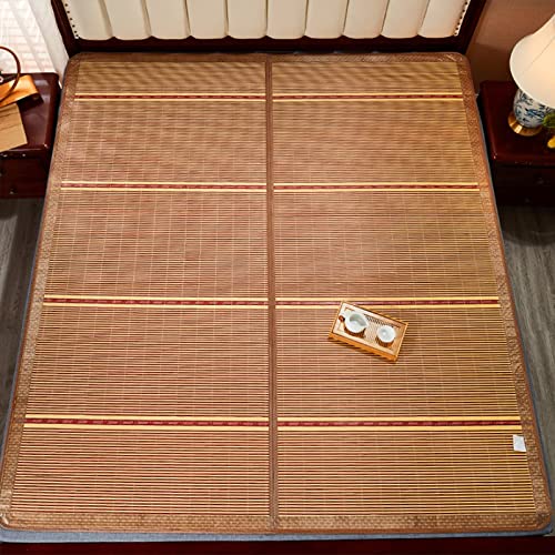 Bambus-isomatte,Kühlmatte Matratze,Traditionelle Chinesische Sommer Schlaf Rattan Pad Kühlung Matratze Faltbare Atmungsaktive Sommerschlafmatte Für Single Doppel Königin-größe Bett-2 seiten 1.8x2m(5.9 von Diumy