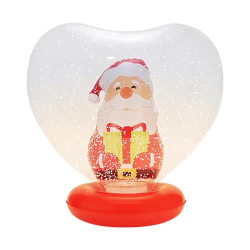 Aufblasbare Weihnachtskugeln | Herzförmige Leuchtende Weihnachtsdekoration | Figur Innen Blow Up Dekorierte Kugel Mit Fernbedienung,Für Garten Pool Rasen Terrasse Strandweg Vorgarten von Diuyzoc