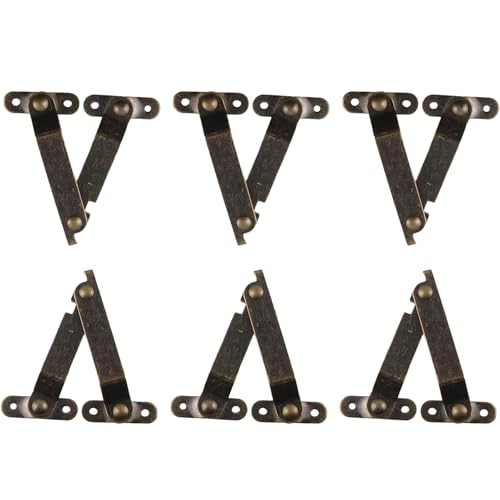 Deckelscharnier | 6 Teile Spielzeugkisten Scharniere - Verstellbar Robust Halterung Verriegelung Für Schrank Truhe Tisch Deckelscharnier | 6 Teile Spielzeugkisten Scharniere - Verstellbar Robust Halterung Verriegelung Für Schrank Truhe Tisch von Diuyzoc