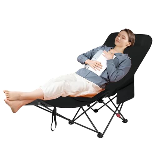 Diuyzoc Klappstuhl Camping,Leichter Sitz | Höhenverstellbarer Lounge-Sessel mit Fußstütze Hoher Rücken für Garten Picknick Angelausflug Terrasse Wandern von Diuyzoc