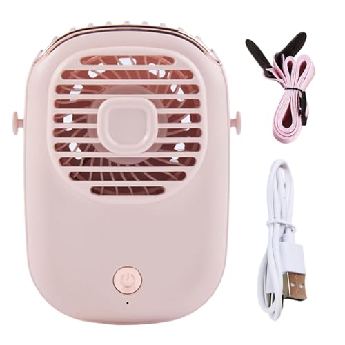 Diuyzoc Wiederaufladbarer Handfächer | Leiser Halskühler Mit Lanyard - Tischventilator USB Wiederaufladbar Kühlung Für Männer Frauen Arbeitsplatz Zuhause Fitnessstudio Reisen von Diuyzoc