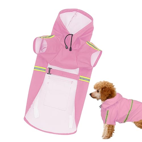 Hunde-Regenponcho – Wasserdichter und winddichter Haustier-Regenmantel – verstellbarer Haustiermantel mit Kapuze, atmungsaktiver reflektierender Streifenponcho für verbesserte Sichtbarkeit, Welpen bei Hunde-Regenponcho – Wasserdichter und winddichter Haustier-Regenmantel – verstellbarer Haustiermantel mit Kapuze, atmungsaktiver reflektierender Streifenponcho für verbesserte Sichtbarkeit, Welpen bei von Diuyzoc