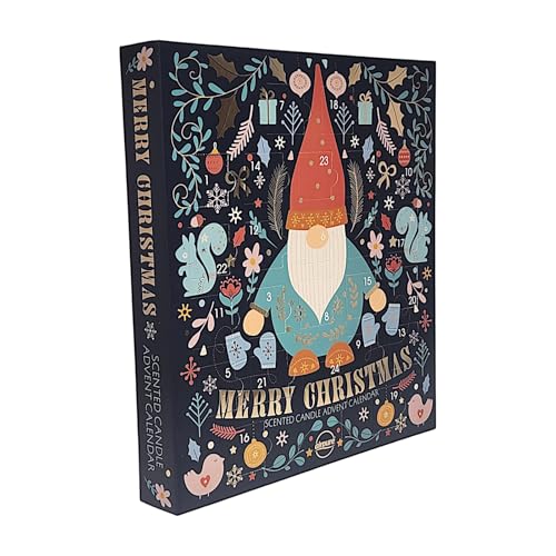 Adventskalender Duftkerzen Set 2023-24 von festlichen Düften Apfel Zimt Glühwein Vanille geeignet für vegane Teelichter Kerzen Weihnachtsgeschenk von Divas World